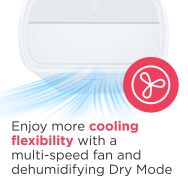 Frigidaire - 115V 14,000 BTU 450 Sq. Ft. Portable Air Conditioner with 12,000 BTU Supplemental He... - Back View