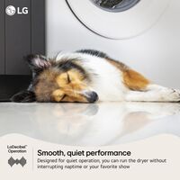LG - 7.4 Cu. Ft. Ultra Large Stackable Smart Electric Dryer with AI Sensor Dry and LoDecibel Quie... - Back View
