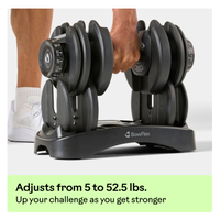 BowFlex - Results Series 552 SelectTech Dumbbell Pair - Black - Back View