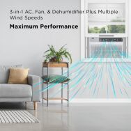 TCL - 350 Sq. Ft. 8,000 BTU Smart Window Air Conditioner - White - Back View