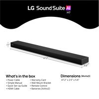 LG - Sound Suite H7 Soundbar with Dolby Atmos FlexConnect - Black - Back View