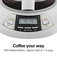 Hamilton Beach - 12 Cup Programmable Coffee Maker - White - Back View