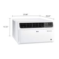 LG - 1,440 Sq. Ft. 23,500 BTU 230V Smart Inverter Window Air Conditioner - White - Back View