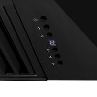 ZLINE - 30 inches - Externally Vented - Wall Range Hood - Black stainless steel - Back View
