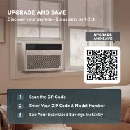 TCL - 550 Sq. Ft. 12,000 BTU Smart Window Air Conditioner, Digital, Remote Included with Remote -... - Back View