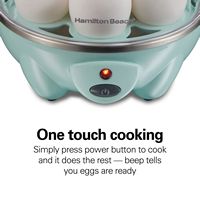 Hamilton Beach - 7-Egg Cooker - Teal - Back View