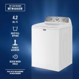 Maytag - 4.2 Cu. Ft. Capacity Top Load Washer - White - Back View