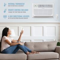 Keystone - 14,000 BTU 230V Through-the-Wall Air Conditioner with Follow Me LCD Remote Control - W... - Back View