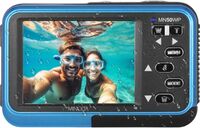 Minolta - Duo MN50WP 48.0 Megapixel Waterproof 5K Video Digital Camera with Dual LCD - Blue - Back View