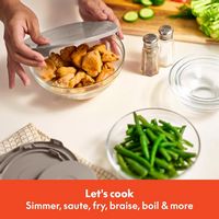 Bella - 21-Piece Ceramic Nonstick Cookware Set - Surf - Back View