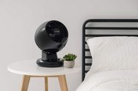 IRIS - WOOZOO Oscillating Fan with Timer 3 Speed Settings - black - Back View