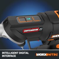 WORX - Nitro 20V SwitchDriver 2-in-1 Brushless Cordless Drill/Driver - Rotatable Dual 1/4
