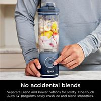 Ninja - Blast Max Portable Blender with 22oz Twist & Go Vessel - Deep Navy - Back View