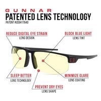 GUNNAR - Torpedo  Computer Glasses with Blue Light Reduction , Amber Lenses - Onyx - Back View