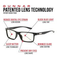 GUNNAR - Vertex  Computer Glasses with Blue Light Reduction , Clear Lenses - Onyx - Back View