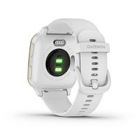 Garmin - Venu Sq GPS Smartwatch 33mm Fiber-Reinforced Polymer - White - Back View