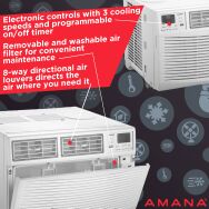 Amana - 24,000 BTU 1,500 Sq. Ft. 230230V Window-Mounted Air Conditioner with Remote Control - White - Back View