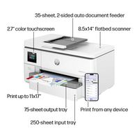 HP - OfficeJet Pro 9720e Wireless AI-Enabled Wide Format All-in-One Inkjet Printer with 3 Months ... - Back View