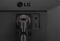 LG - 34” UltraWide FHD HDR 75Hz FreeSync Monitor (USB) - Black - Back View