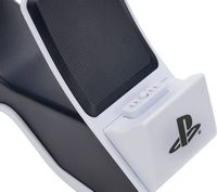 PowerA - Twin Charging Station for DualSense Wireless Controllers - PS5 White - Back View