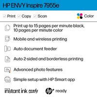 HP - ENVY Inspire 7955e Wireless AiO Inkjet Photo Printer w/ 3 Mo. of Instant Ink (+1 Bonus Mo. w... - Back View