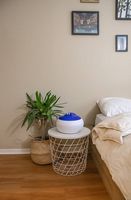 CRANE - 1 Gal. Steam Vaporizer Humidifier - Blue/White - Back View