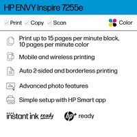 HP - ENVY Inspire 7255e Wireless AiO Inkjet Photo Printer w/ 3 Mo. of Instant Ink (+1 Bonus Mo. w... - Back View