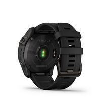 Garmin - fēnix 7X  Sapphire Solar GPS Smartwatch 51 mm Fiber-reinforced polymer - Carbon Gray DLC... - Back View