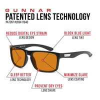 GUNNAR - Intercept  Computer Glasses with Blue Light Reduction , Amber Max Lenses - Onyx - Back View