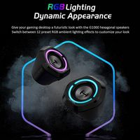 Edifier - G1000 2.0 Bluetooth Gaming Speakers with RGB Lighting (2-Piece) - White - Back View