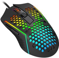 REDRAGON - M987-K Lightweight Wired Optical Gaming Mouse with RGB Backlighting - Wired - Black - Back View