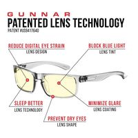 GUNNAR - Enigma  Computer Glasses with Blue Light Reduction , Amber Lenses - Grey Crystal - Back View