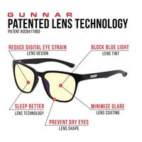 GUNNAR - Berkeley  Computer Glasses with Blue Light Reduction , Amber Lenses - Onyx Fade - Back View