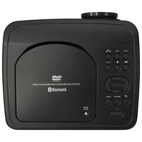 GPX - Mini Projector with Bluetooth & DVD Player - Black - Back View