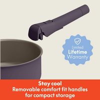 Bella - Fits-anywhere Kitchenware: 8-Piece Ceramic Nonstick Cookware Set with Removable Handles -... - Back View