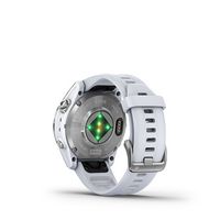 Garmin - epix Pro (Gen 2) Standard Edition 42mm Fiber-Reinforced Polymer - Silver with Whitestone... - Back View