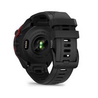 Garmin - Approach S70 GPS Smartwatch 47mm Ceramic - Black Ceramic Bezel with Black Silicone Band - Back View