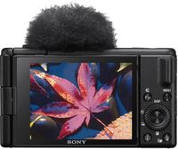 Sony - ZV1 II 20.1-Megapixel Digital Camera for Content Creators and Vloggers - Black - Back View
