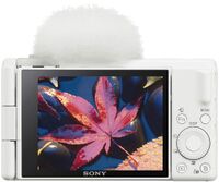 Sony - ZV-1 II 20.1-Megapixel Digital Camera for Content Creators and Vloggers - White - Back View