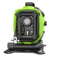 Greenworks - 24 Volt Battery Powered 160-PSI Inflator with 2.0 Ah USB-C Battery & Charger - Green - Back View