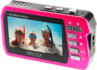 Minolta - MN40WP 48.0 Megapixel Waterproof Digital Camera - Pink - Back View