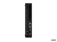 Lenovo ThinkCentre M75q Gen 2 Desktop - AMD Ryzen 7 PRO 5750GE - 16GB Memory - 512GB SSD - Black - Back View