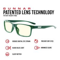 GUNNAR - Vertex  Computer Glasses with Blue Light Reduction , Clear Lenses - Moss - Back View
