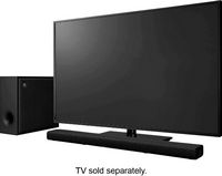 Yamaha - TRUE X BAR 50A Soundbar with Dolby Atmos, Wireless Subwoofer and Alexa Built-in - Black - Back View