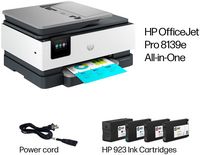 HP - OfficeJet Pro 8139e Wireless All-In-One Inkjet Printer with 12 months of Instant Ink with HP... - Back View