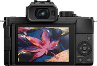 Panasonic - LUMIX G100D Mirrorless Camera for Photo, 4K Video and Vlogging, 12-32mm Lens - Black - Back View