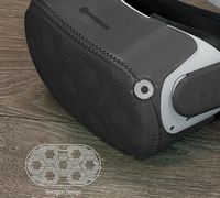 Hyperkin - Headset and Strap Arm Protective Shells for Oculus Quest 2 - Cool Gray - Back View