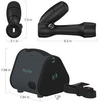 RevAir - Reverse-Air Hair Dryer with Hair Clips - Black - Back View