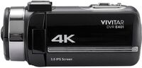 Vivitar - 4K Digital camcorder - Black - Back View