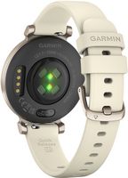 Garmin - Lily 2 Smartwatch 34 mm Anodized Aluminum - Cream Gold with Coconut Silicone Band - Back View